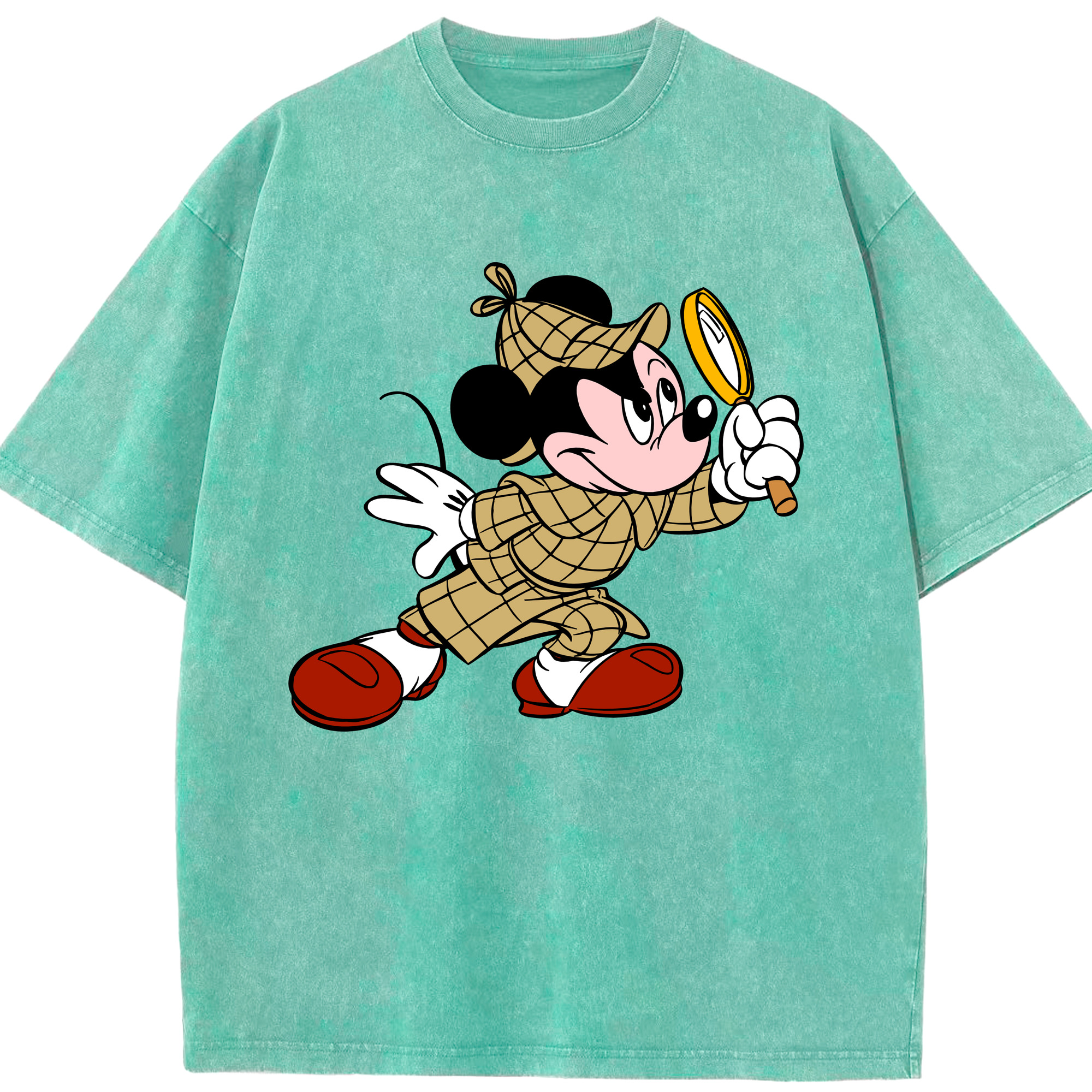 （画像用） ミッキーマウス Mickey Mouse 綿100% ヴィンテージ風 半袖Tシャツ（フロントプリント）